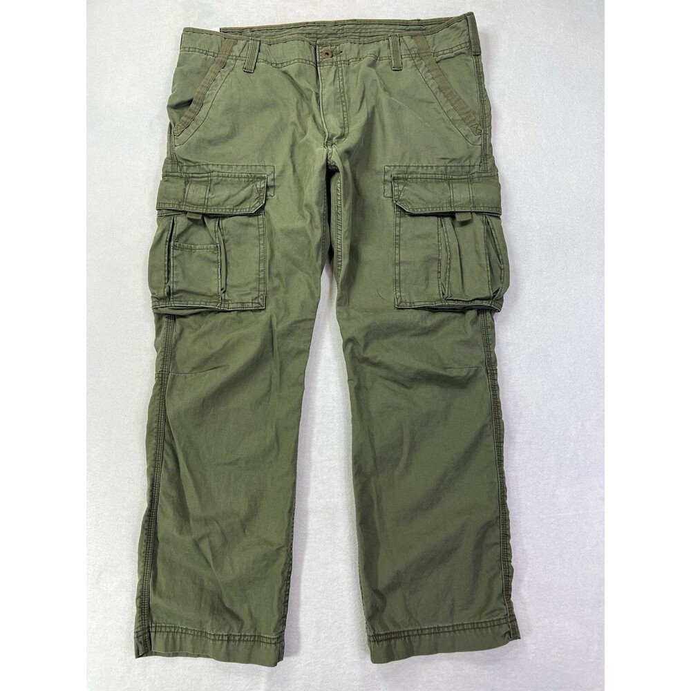 Levi’s Cargo Utility Pants Mens 38x30 Green Cotton Military Army New